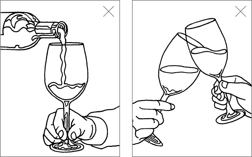 ワイングラスのNG例